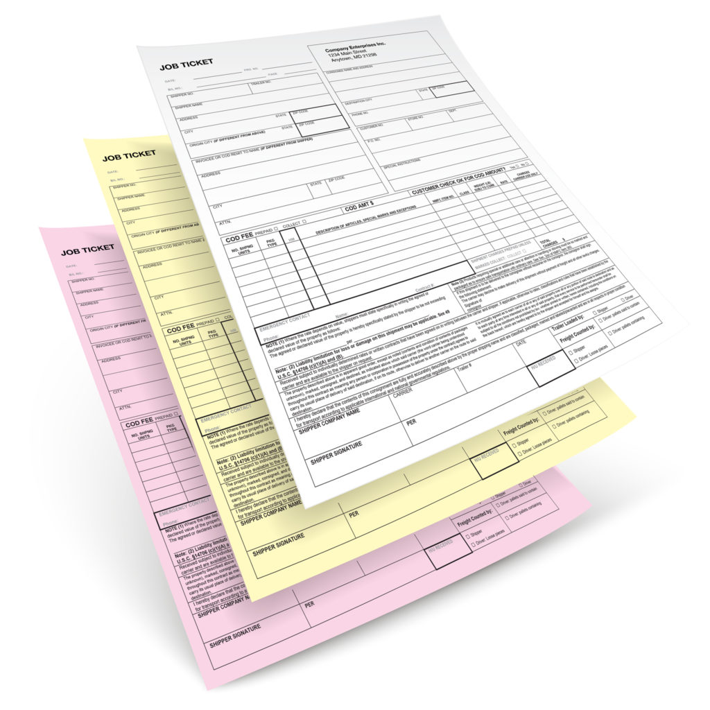 3 Part Carbonless NCR Forms Katon Printing Business Forms Printer