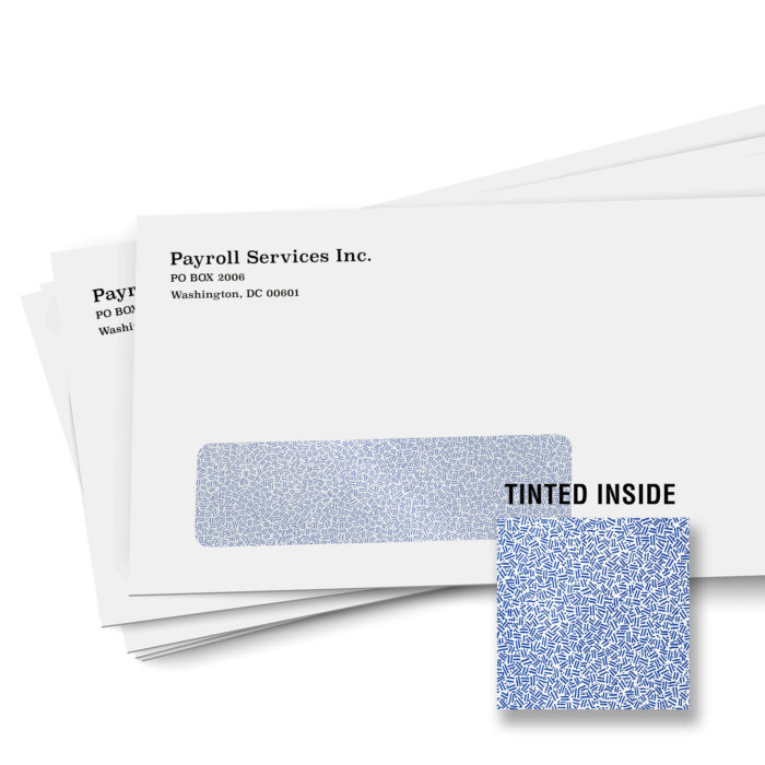 Custom printed window security tint envelope