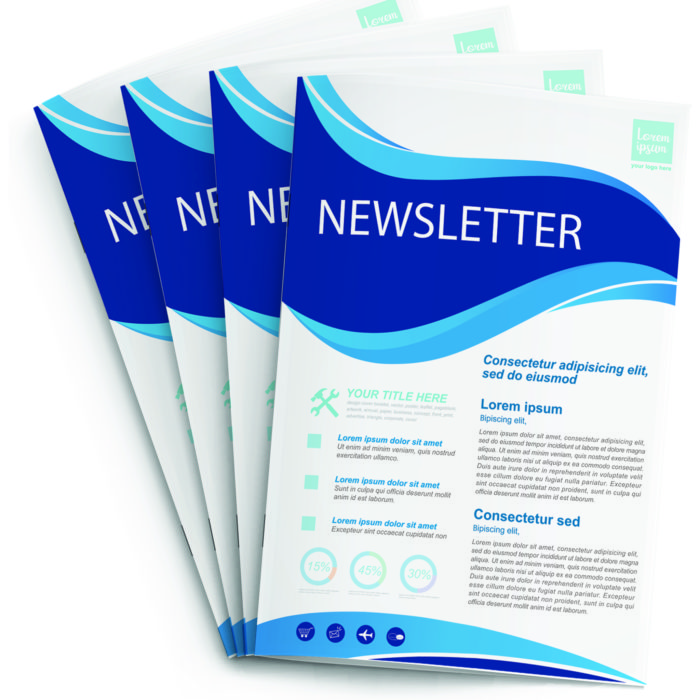 stapled booklet newsletter